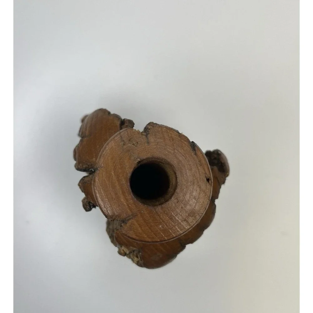 Live Edge Wood Vase Weed Pot Australian Red Gum Wood Fence Post Brutalist Rustic